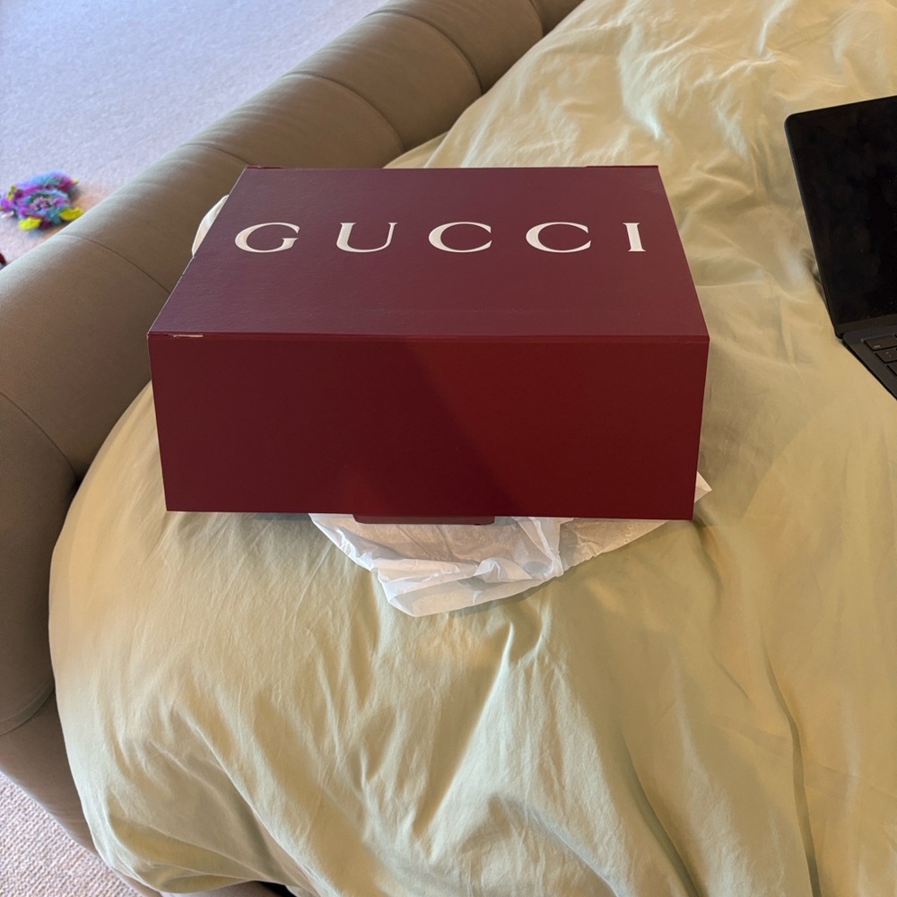 Gucci Beige and Brown platform GG Pattern Slides-worn once! Comes with bag/box - Picture 13 of 14